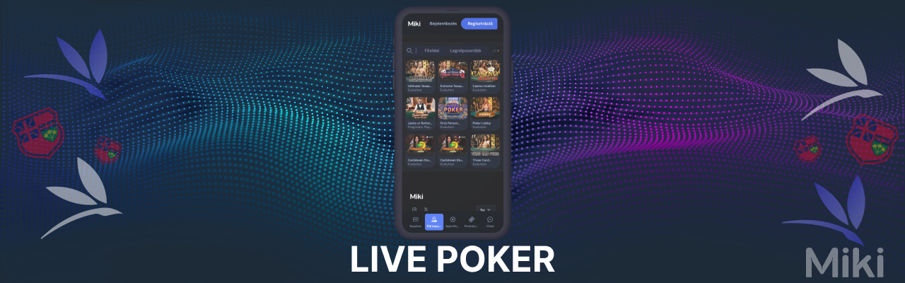 Live poker at miki casino