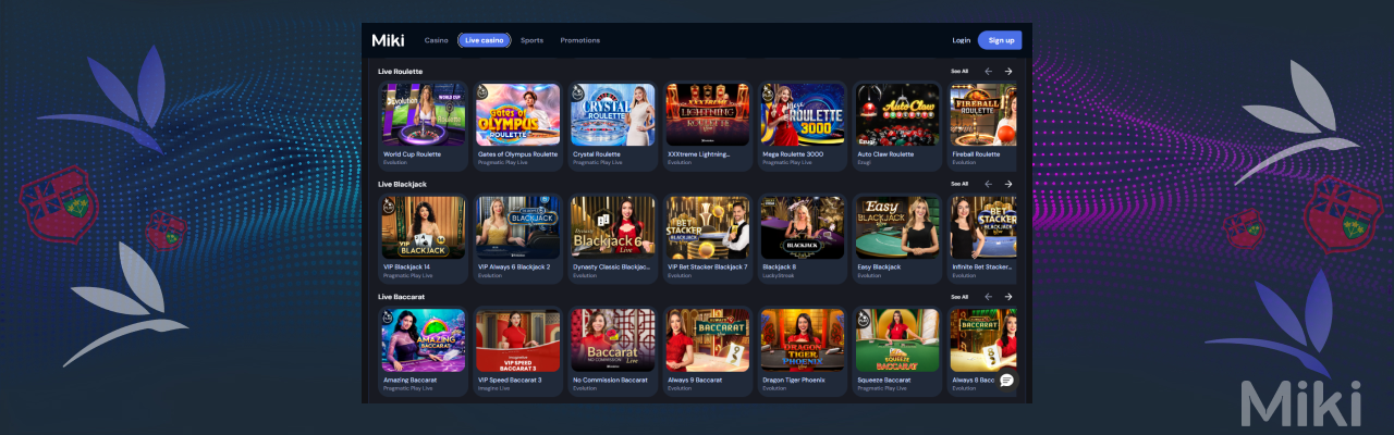 Miki casino live casino