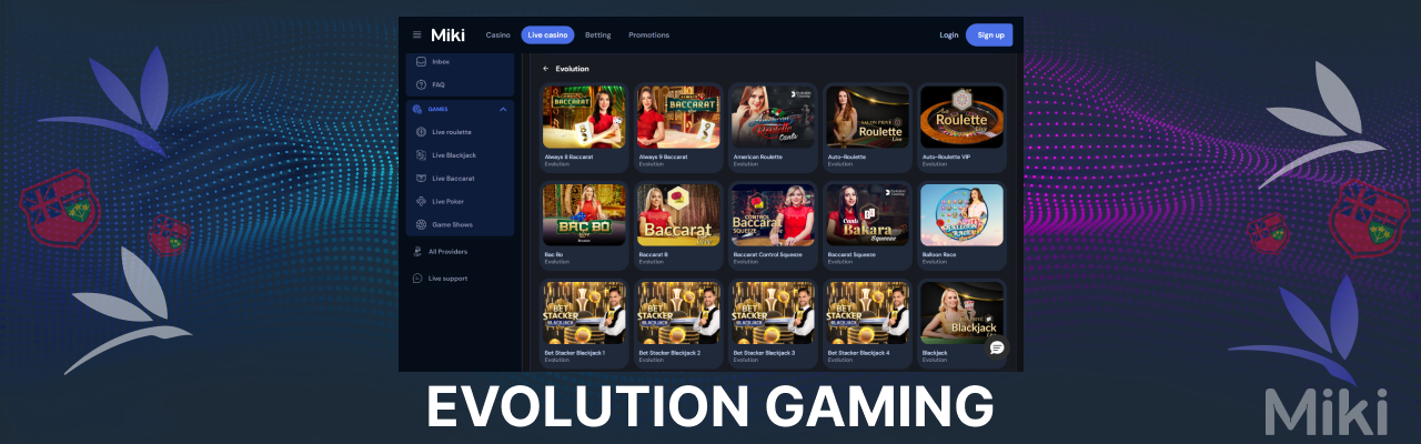 Miki casino evolution gaming