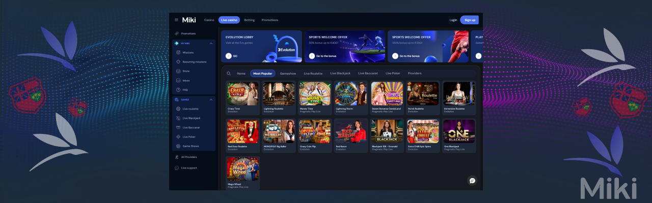 Miki casino games